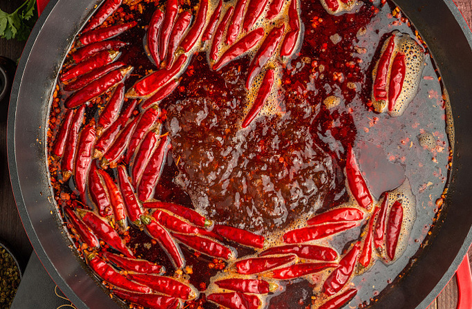 清油火锅底料展示